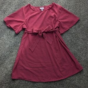 Isabel Maternity by Ingrid and Isabel Pink Top with Tie Waist Bow Host Pick!!!